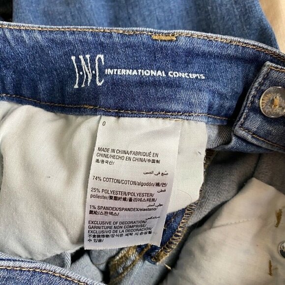 INC Womens Straight Leg Jeans Blue Regular Fit 0 - Picture 6 of 7